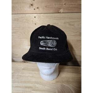 Vintage Pacific Hardwoods Lumber Corduroy Snapback Adjustable Baseball Hat Cap